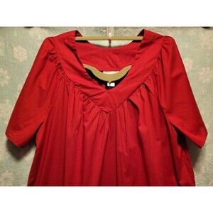 Easy Essentials Women's House Dress Nightgown 3X Mumu Red Floral Flower Moomoo